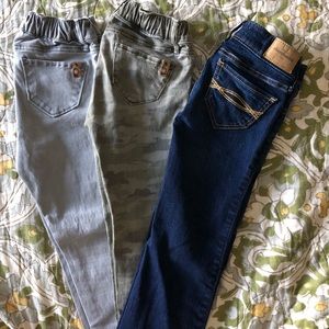 3 pair of Abercrombie kids 5/6 jeans and jeggings